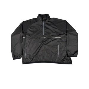 Nike Half Zip‎ Windbreaker Mens Large Black Running Jacket Lightweight Pullover